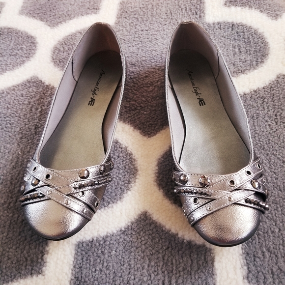 American Eagle, Pewter, Ballet Flats, - Picture 3 of 6